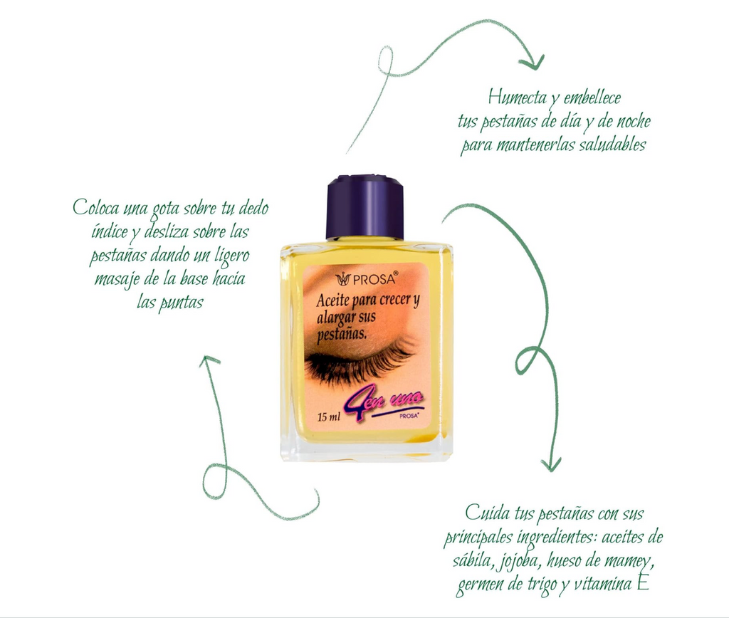 Prosa Aceite para crecer y alargar sus pestañas - Prosa