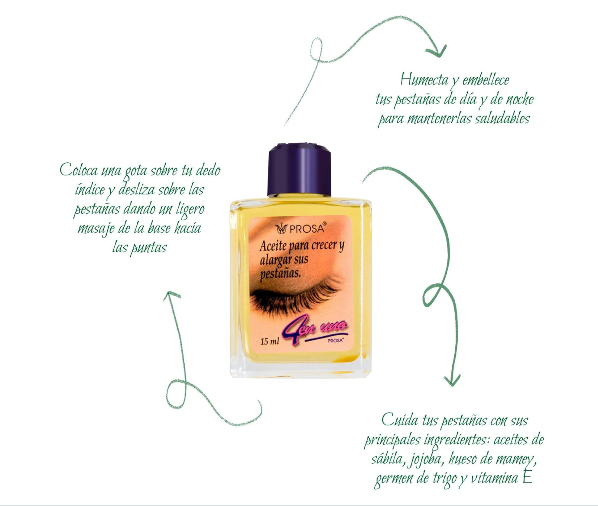 Prosa Aceite para crecer y alargar sus pestañas - Prosa