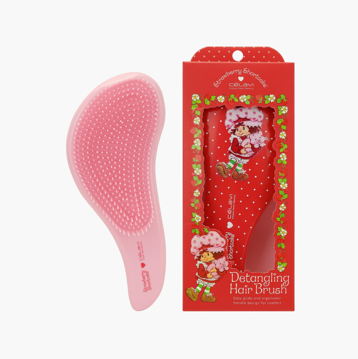 Cepillo para cabello - Celavi x Strawberry shortcake