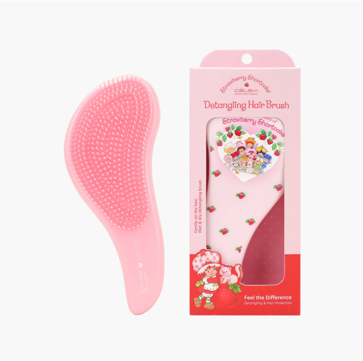 Cepillo para cabello - Celavi x Strawberry shortcake