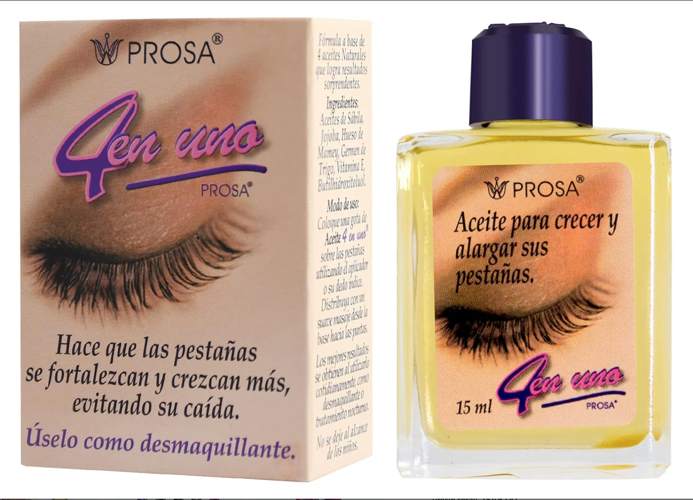 Prosa Aceite para crecer y alargar sus pestañas - Prosa