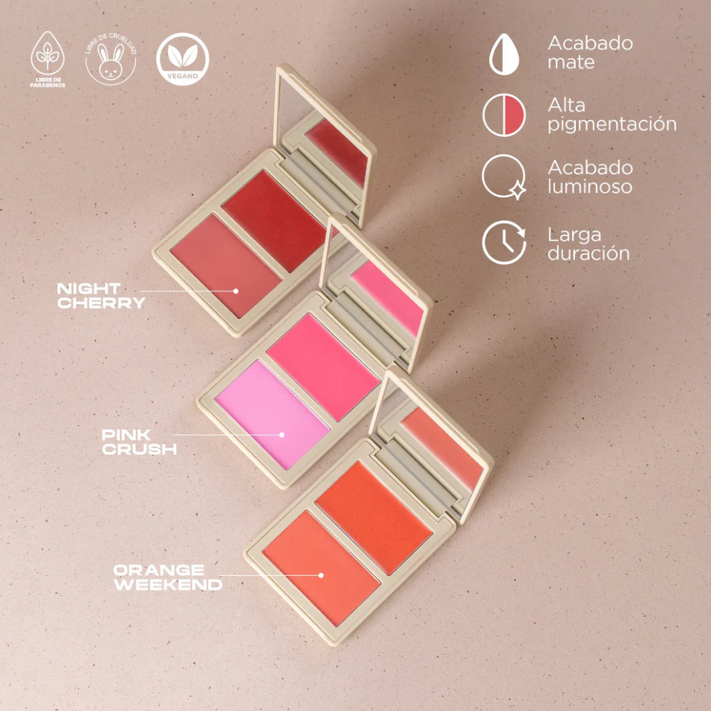 Rubor en duo | crema y polvo - Atenea beauty